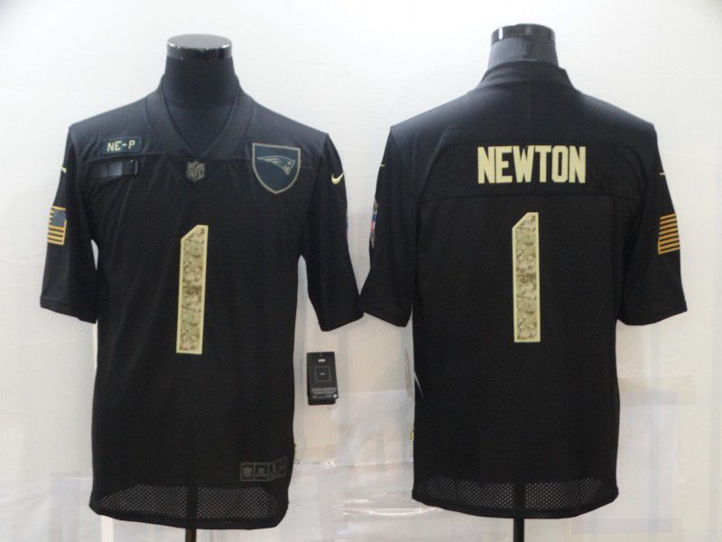 Men New England Patriots #1 Newton Black Camo Lettering 2020 Nike NFL Jersey->women nfl jersey->Women Jersey